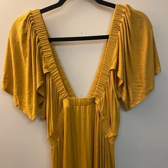 Three Bird Nest Mustard Maxi Dress size‎ medium - Picture 8 of 10